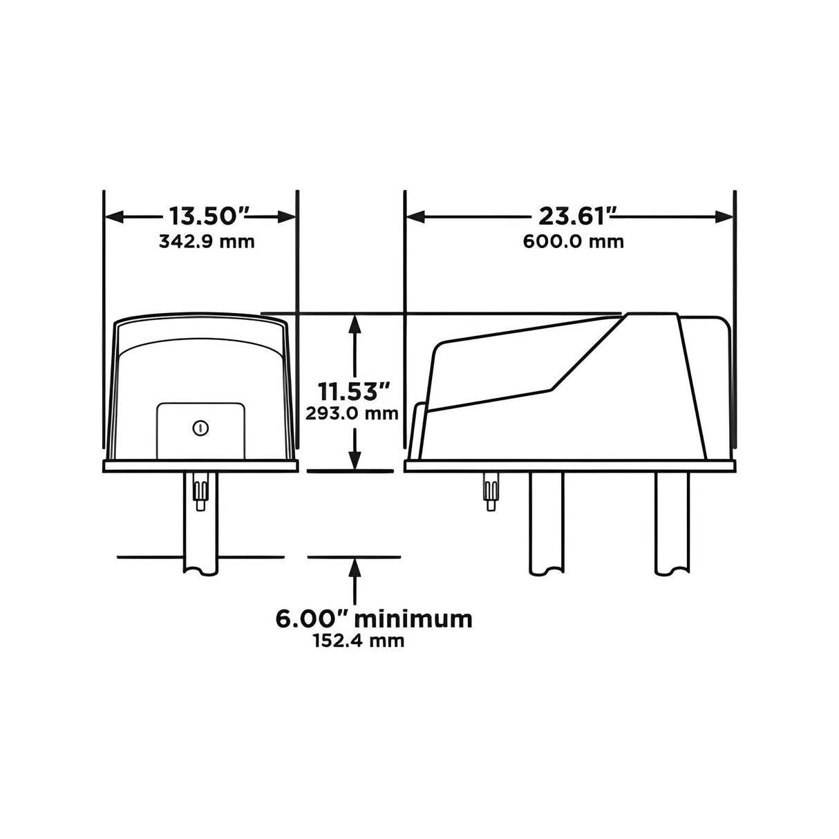 Doorking 6050-381 Secondary Swing Gate Operator (Mounting Kit Not Included)