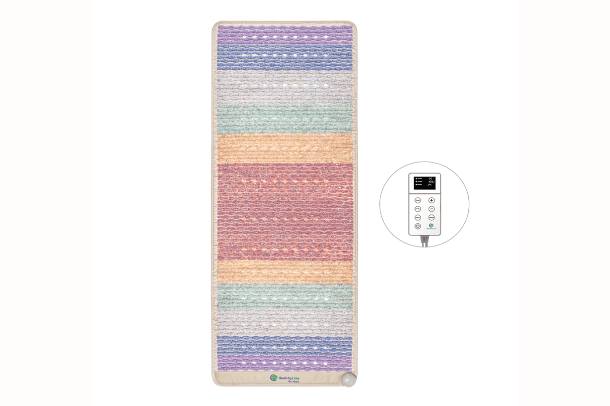 HealthyLine Rainbow Chakra Mat Large 7428 Firm – Photon PEMF InfraMat Pro 3rd Edition