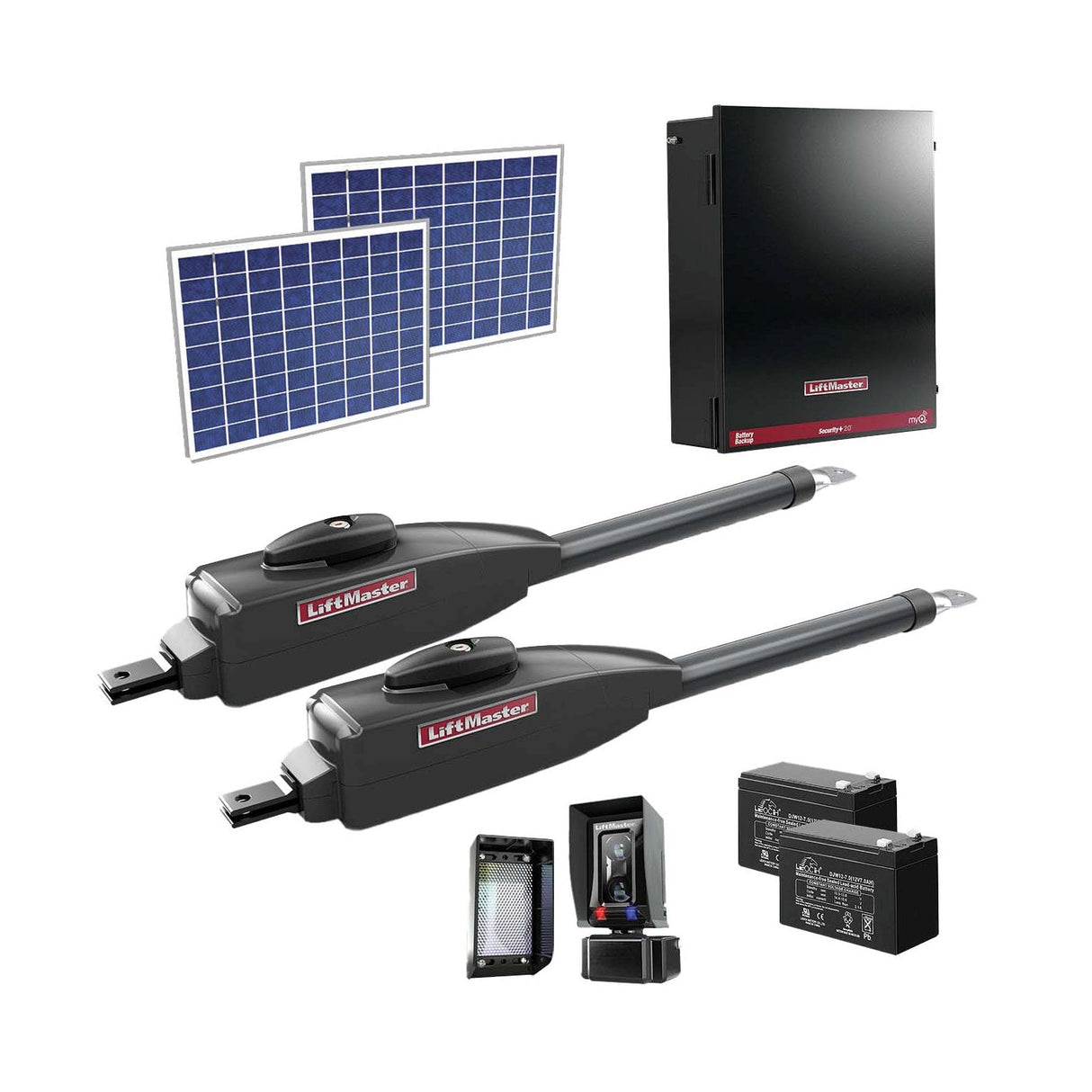 Liftmaster LA400XL20W Dual Gate Openers Solar Package