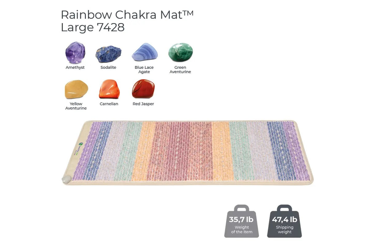 HealthyLine Rainbow Chakra Mat Large 7428 Firm – Photon PEMF InfraMat Pro 3rd Edition